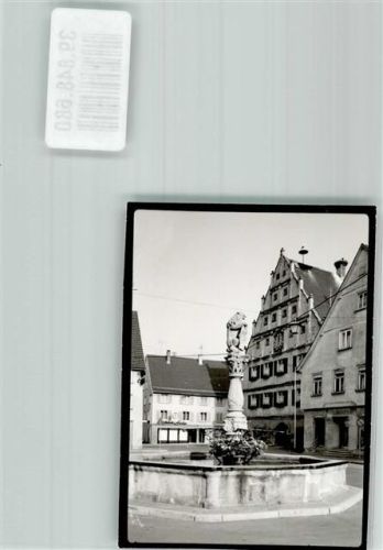 Munderkingen Rathaus Brunnen Ort handschriftlich Foto Original aus Archiv eines Ansichtskartenverlags