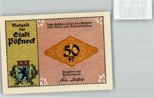 Pößneck 50 Pf. Gutschein Setzerei