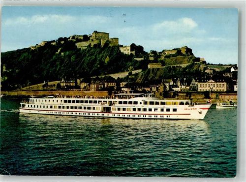 Koblenz Fahrgastschiff Helvetia Festung Ehrenbreitstein Schiffspost
