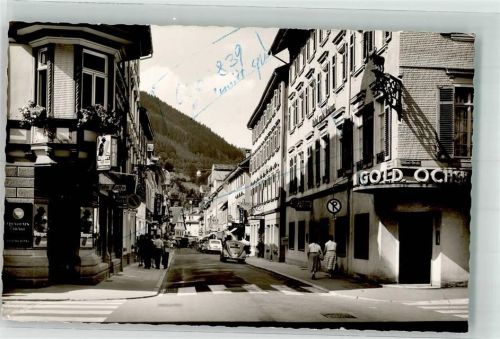 Bad Wildbad Wilhelmstrasse Geschäft VW Käfer Foto AK