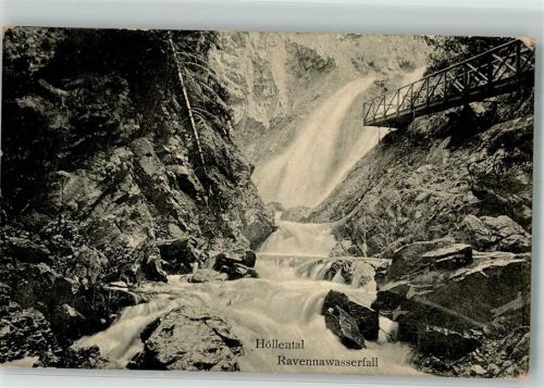 Breitnau 1908 Der Ravennawasserfall im Höllental Verlag Johannes Eichlepp