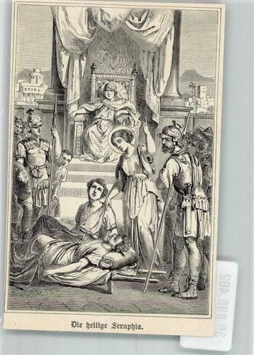 Milano Stahlstich um 1880 , die heilige Seraphia Sophia von Mailand