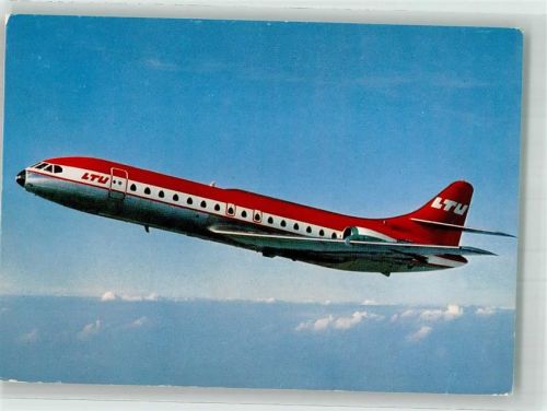 Fliegeraufnahme einer Caravelle SE 210 der Fluggesellschaft LTU