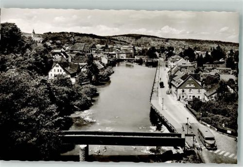 Gernsbach Brücke über die Murg Omnibus Jakobskirche und Liefrauenkirche