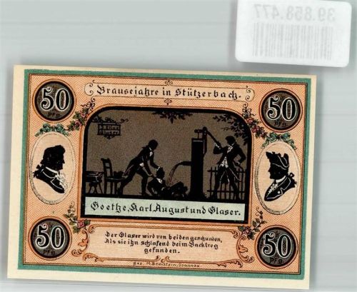 Stützerbach 1921 50 Pfennig Brausejahre
