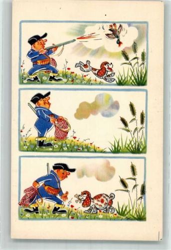 Comic Jäger Hund Humor