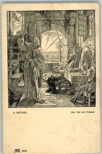 sign. Rethel A. Der Tod als Freund Verlag Ackermann Nr.2233 Serie 218