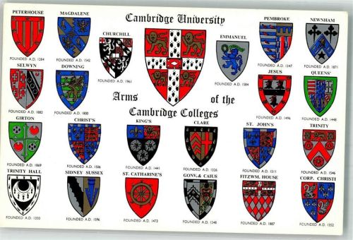 Cambridge Universitäten un Hochschulen Informationskarte