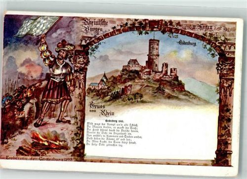 Bad Godesberg sign. Wewerka, Josef Eroberung der Godesburg Serie Rheinische Burgen und Sagen