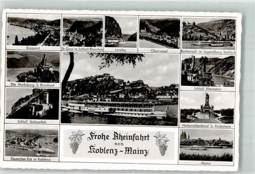 Koblenz Marksburg Schloss Stolzenfels Nationaldenkmal Deutsches Eck