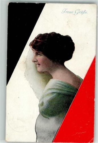 1916 Treue Grüße Portrait einer jungen Frau WSSB No. 932 WK I