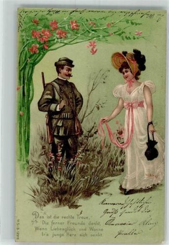1901 Frau Jäger Flinte Spruch M.S.i.B. Nr.12916