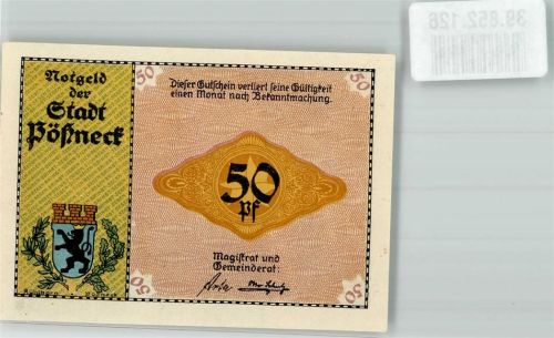 Pößneck 50 Pf. Gutschein Setzerei