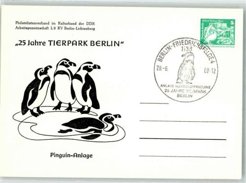 Lichtenberg Pinguin 25 Jahre Philatelistenverband Sonderstempel