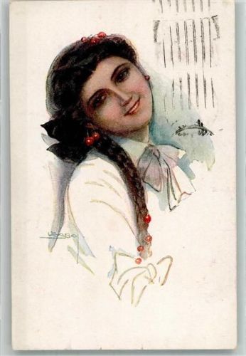 1919 Frau mit Kirschen verlag Erkal Serie 333-2