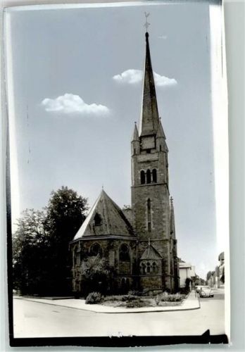 65439 W6093 Flörsheim am Main FOTO KEINE AK Kirche Ort handschriftlich Foto Original aus Archiv eines Ansichtskartenverlags