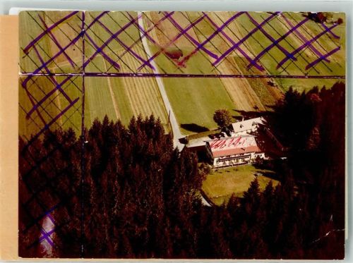 94145 W8391 Haidmühle , Niederbay FOTO KEINE AK Fliegeraufnahme vom Hotel Pension Haus Auersberg Foto Original aus Archiv eines Ansichtskartenverlags Ort handschriftlich Farbstriche im Bild