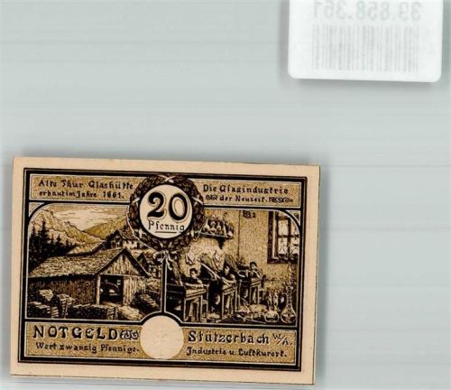 Stützerbach 20 Pfennig Alte Thür. Glashütte