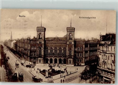 Moabit 1929 Gericht Straßenbahn