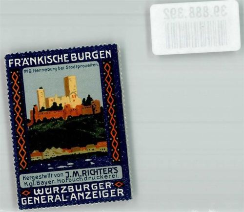 Stadtprozelten Fränkische Burgen No. 9 Henneburg b. Stadtporzelten Würzburger General-Anzeiger