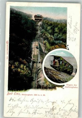 Bad Ems 1906 Standseilbahn Malbergbahn