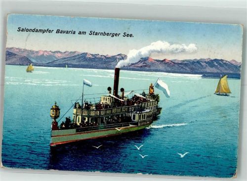 Starnberg 1925 Salondampfer Bavaria auf dem Starnberger See Verlag Zieher, Ottmar