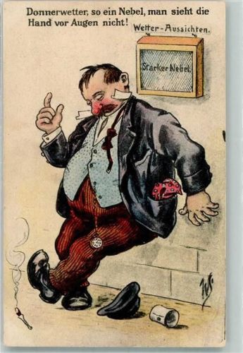 Dicker angetrunkener Mann sieht die Hand vor Augen nicht WSSB No. 560