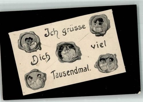 1907 Frauen Paar Kuss
