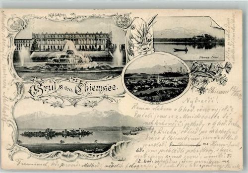 Prien 1902 Schloss Herreninsel Fraueninsel