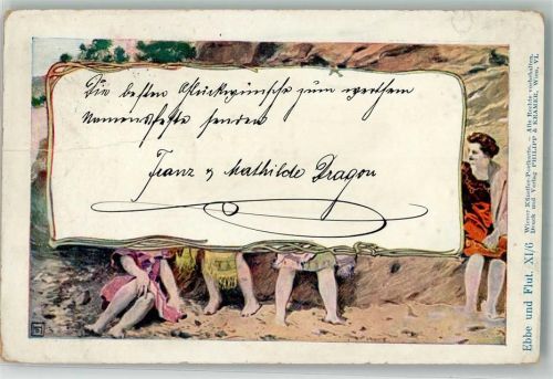 1910 Ebbe u. Flut XI/6 Wiener Künstler Postkarte