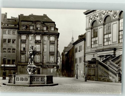Dresden Judenhof und Friedensbrunnen vor der Zerstörung Reproduktion Fotograf Schumann