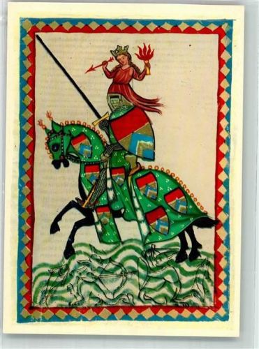 Heidelberg Herr Ulrich von Lichtenstein Miniatur König Konradin der Junge