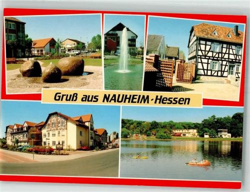 Nauheim Brunnen Fachwerkhäuser Hegbachsee Heimatmuseum