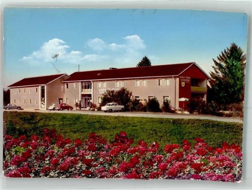 Waging Gasthof Gasthaus Pension Wölkhammer Auto Blumen Ort handschriftlich Foto Original aus Archiv eines Ansichtskartenverlags