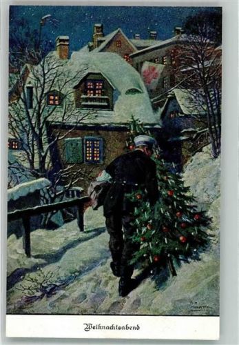 Weihnachten Sanitäter komm mit einem Tannenbaum nach Hause Heimaturlaub