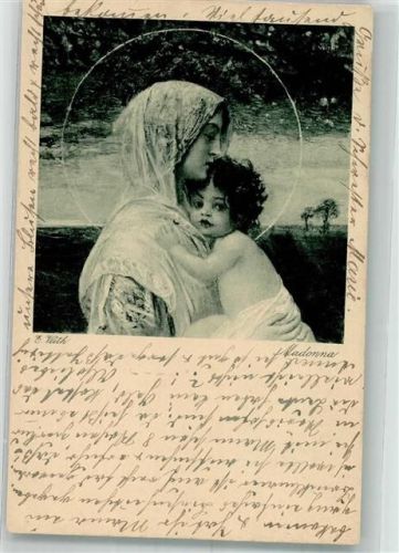 Madonna mit Heiligenschein sign. Veith