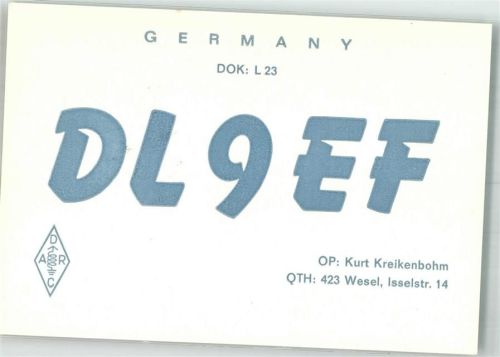Wesel Funkfrequenzkarte DL 9 EF Isselstraße 14
