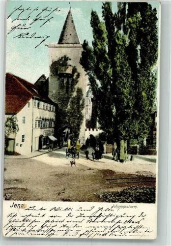 Jena 1906 Postkutsche Johannesturm