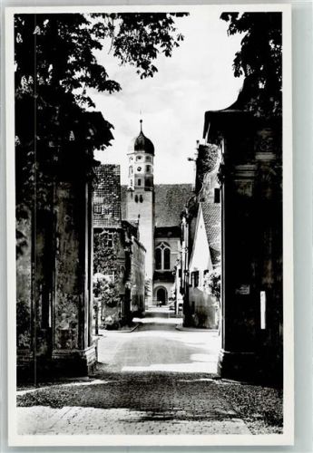89407 W8880 Dillingen a d Donau Foto AK Blick vom Schloßportal Schloss Turm