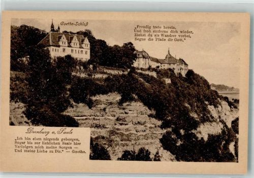 07778 O6904 Dornburg , Saale - mit Goethe-Schloss Fotograf Friedrich