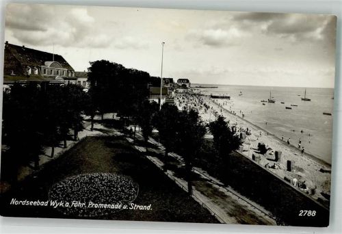 Wyk 1932 Promenade und Strand Fotograf Geyer