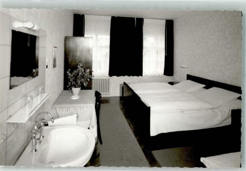 Uffenheim Hotel Grüner Baum Gästezimmer Foto Original aus Archiv eines Ansichtskartenverlags Ort handschriftlich