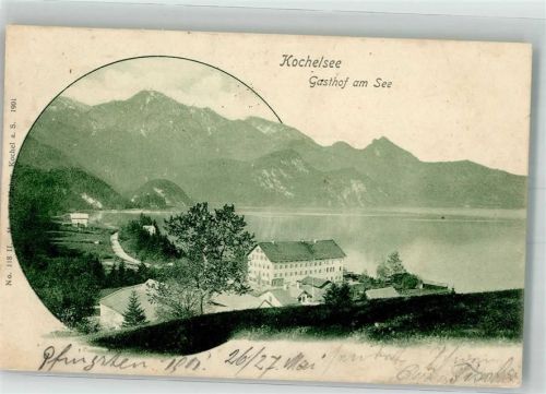 Kochel 1901 Gasthaus am See