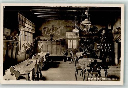 94252 W8371 Arberseehaus Foto AK Gasthausstube Verlag Ludwig Riffelmacher