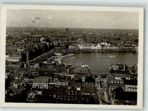 Hamburg 1930 Blick auf die Alster