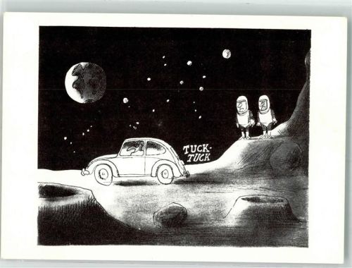 Comic Serie : Spaß am VW Käfer Tuck-Tuck auf dem Mond