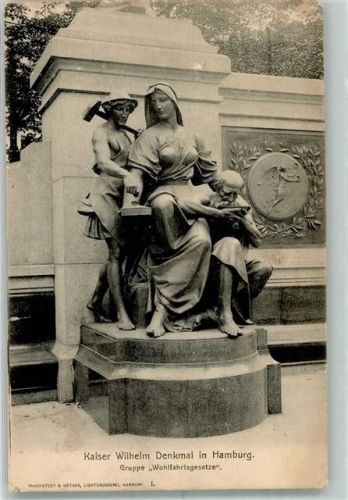 Hamburg Kaiser Wilhelm Denkmal Gruppe Wohlfahrtsgesetze