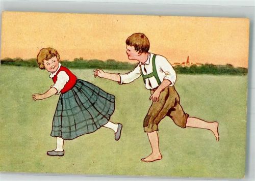 1900 Serie 763-10 Kinderspiele Fangen