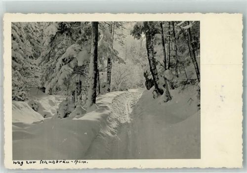 Brannenburg 1938 Winter WK II Weg zur Schuhbräu-Alm Ort handschriftlich