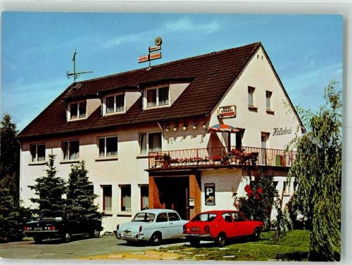 Nastätten Hotel Pension Strobel Blechschild Cinzano Nissan Cherry VW 1600